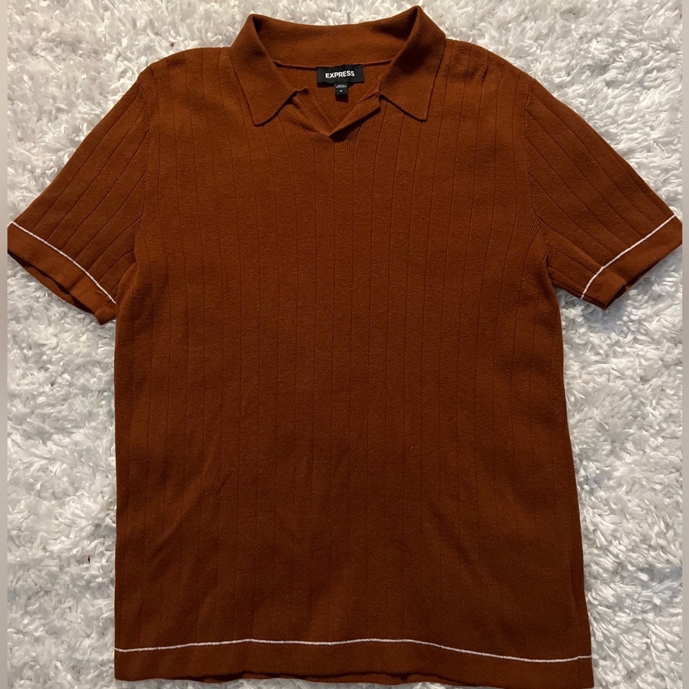 Express short sleeve polo sweater